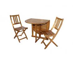 Junado Pablo/Blossom Salon de Jardin Pliable en Bois dacacia Massif pour Balcon