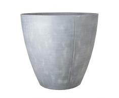 Stewart Pot de Fleurs en béton Gris Clair 40 cm