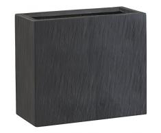 Emsa esteras Bac à Fleurs RECTANGULAIRE pour Le Jardin en Fibre de Verre H: 68 cm Graphite