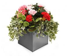 Closer to Nature (I-Fulfilment) Pot Plante Artificielle Parure de lit et Affichage Gamme P Red & Pink