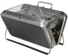 Kikkerland Barbecue portable en acier inoxydable Argenté