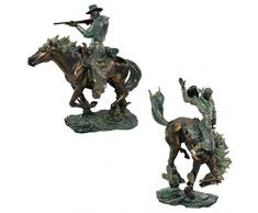 Design Toscano QL913923 Far West Collection Sculpture Vert 30,5 x 11,5 x 30,5 cm