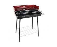 Algon Barbecue en carbone avec pieds non grammes ou rouge 52 x 37 x 71,5 cm Taille unique