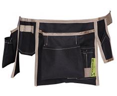 Zigg Zagg 121549 Tablier Porte-Outil de Jardinage Noir 21 x 22 cm