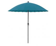 greemotion Sicile Parasol de Jardin, Bleu pétrole, Durchmesser: ca. 270 cm