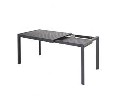 Chicreat - Table à rallonge dextérieur en aluminium, 180 x 90 x 71,5 cm
