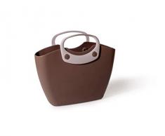 GF Garden for The Living Bag 2 Sac très Pratique, en Plastique, Confortable, résistent et coloré, Taupe, Poignée Courte