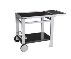 Cookin garden WT013T Media L desserte Barbecue/plancha, Noir/Silver