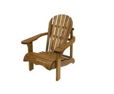 EKJU Relax FSC Chaise Simple traitée sous Pression Marron 93 x 92 x 92 cm