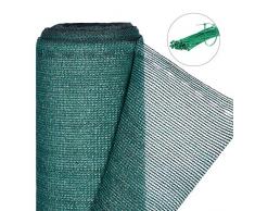 Relaxdays, vert Brise-vue, Paravent pour les clôtures et rambardes, Tissu HDPE, Anti-UV, 1 x 30 mètres, Meter