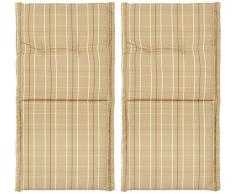 beo D101 Ascot NL Lot de 2 Repose-Pieds pour Fauteuil à Dossier Bas Beige Env. 52 x 100 cm Épaisseur 7 cm