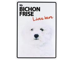 Magnet & Steel Panneau A5 Bichon Frise Lives Here