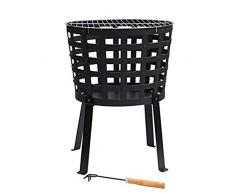 Gardeco Aragon Brasero, Noir, 45 x 45 x 60 cm