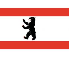 M & M MM Drapeau Berlin/Drapeau UK - 150 x 90 cm, résistant aux intempéries, Multicolore, 16189