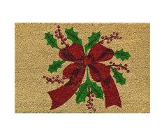 Verdemax 5457 - Paillasson rectangulaire, Motif de Fleurs de Noël, 40 x 60 cm