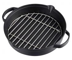 CAMPINGAZ Poêle en Fonte avec Grille en Acier Inoxydable, poêle Large et Ronde pour Barbecue, Ø 31,6 cm