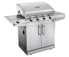 Char-Broil Série Performance T47G - barbecue grill avec 4 brûleurs à gaz et technologie TRU-Infrared, finition en acier inoxydable