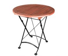 greemotion Borkum Table de Jardin, Acier, Noir