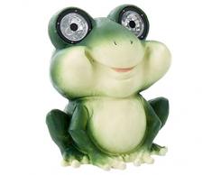 Dehner Figurine Grenouille Fridolin, Plastique/Polyrésine Lampe Solaire, Vert, 31,7 x 26,7 x 26,7 cm