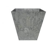 Ivyline Artstone Pot de Fleurs, Bac à Plante Ella, résistant au Gel et ultraléger, Gris, 35x34cm
