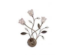 Firstlight Plafonnier 3 x 12 V/20 W Capsule Cindy 3 lumière Mur, en Laiton Vieilli avec Verre Transparent