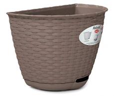 Stefanplast 2075960 Natural Pot de Fleurs pour Montage Mural Gris Tourterelle 30 x 20 x 22 cm