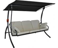 Angerer 44150/133/28 Balancelle Premium Elegance, Design Cuir Crème