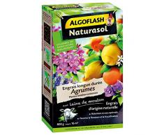 ALGOFLASH NATURASOL Engrais agrumes et Plantes Méditerranéennes longue durée, Jusquà 16m², 800 g, AGRUBIO800