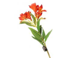 Floral Elegance Artificiel 74 cm Tige Unique Deep Orange péruvien Lys X 6 – Artificiel de Plage de Fleur en Soie
