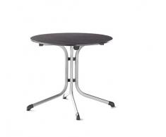 SIEGER Klapptisch mit Platte 3135-50 Boulevard Table Pliante avec Plateau vivodur/Structure en Acier Graphite/Ardoise Anthracite Ø 85 cm, Schiefer Anthrazit