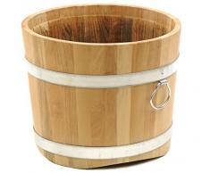 Dehner Jardinière en Bois, Ø 40 cm, Hauteur 41 cm, Robinier, Naturel