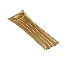 sunvibes Matelas Doré Bouée gonflable, Gold, 185x80x15 cm