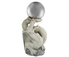 Design Toscano sculpture dragon Sir Sagremor et son globe en miroir