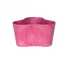 Artstone Pot de Fleurs, Bac à Plante Trio Claire, résistant au Gel et ultraléger, Rose, 26x14cm