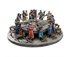 Design Toscano Centre de table sculptural Roi Arthur et la table ronde