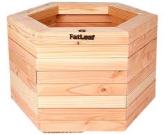 Fat Leaf Ltd Jardinière hexagonale Moyenne en Bois de mélèze Longueur 59cm Largeur 52cm Hauteur 35cm