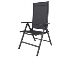 Chicreat - Chaise pliable en aluminium réglable sur 8 positions, Gris