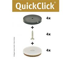 Wagner 15808800 QuickClick® Lot de 4 Patins à Visser pour Chaise de 50 mm de diamètre
