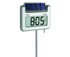 TFA-Dostmann Avenue Plus Thermomètre de Jardin numérique avec éclairage Solaire Argent 17 x 4 x 114 cm