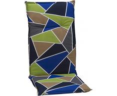 beo Chaises Coussin avec Bordure pour Fauteuil à Dossier Haut Design Graphique Multicolore Env. 118 x 48 x 6 cm