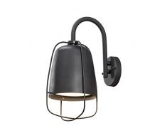 Konstsmide Applique Murale dextérieur en Forme de Lanterne en Forme de col de Cygne avec 1 Ampoule E27 60 W Max (Non Incluse) Noir