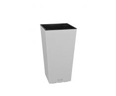 Plastkon Décoration Pot pour lintérieur et lextérieur Pot de Fleurs Blanc Elise Brillant 15 cm