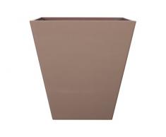 Art en Vogue Pot de Fleurs, Bac à Plante Ella, Finition Brillante, Taupe, 45x45cm