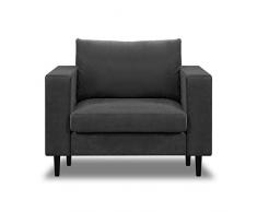 Delamaison Graham Fauteuil, gris, 109 x 89 x 92 cm