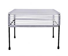 Innit 08–01–15 Clair Tissage Adam Ottoman avec Cadre Noir, Multicolore, 20 x 16 x 15 cm