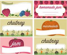 Nutleys Jam et de préserver étiquettes pour bocaux (Lot de 144)