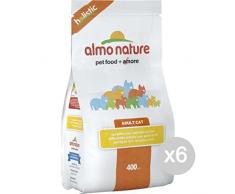 Almo Nature Chien 704 Lot de 6 croquettes 400 Poulet Riz Petit Aliment pour Chiens