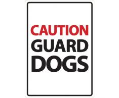 Magnet & Steel Panneau avec Inscription « Caution Guard Dogs » A5