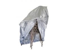 Chalet et Jardin - B67*67*109-90-S - Housse de Protection pour Pile de Chaises de Jardin - Argent