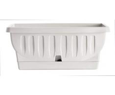 Bama Nature Jardinière en résine Blanc 40 cm